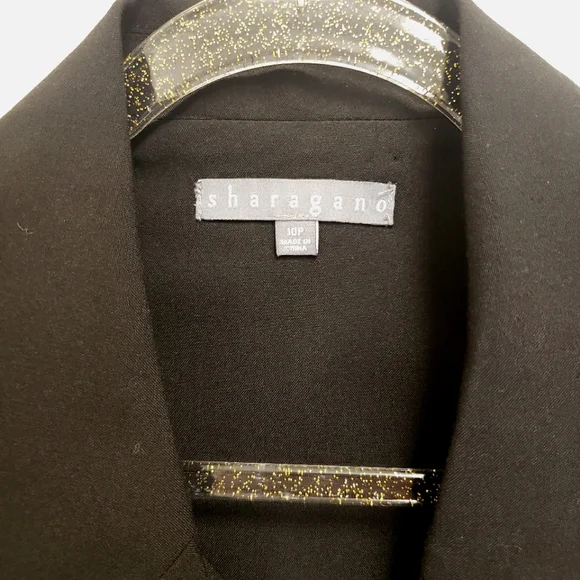 SHARAGANO Black Long Sleeve Double-Breasted Tailored Blazer Dress—NWT—10P - Picture 7 of 16
